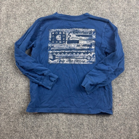 CARHARTT Kids Long Sleeved Blue “tools” graphic Shirt size: 5 - Picture 2 of 6